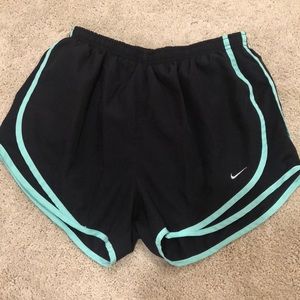 Black and teal medium nike shorts